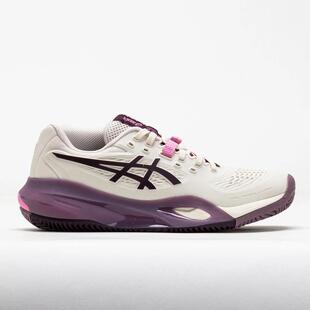 海外代购Asics/亚瑟士女士网球鞋防侧翻耐磨大底红土专用