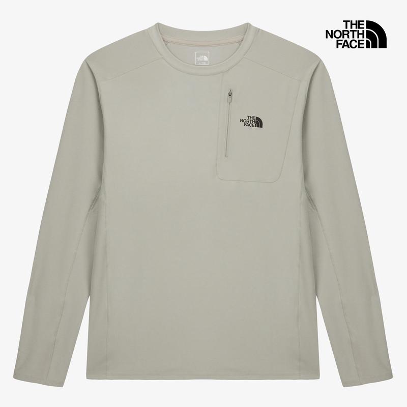 海外代购THE NORTH FACE/北面男士运动卫衣胸前拉链口袋插肩袖