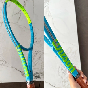 代购WILSON威尔胜Pro Staff 97 V14青蓝薄荷绿定制比赛训练网球拍