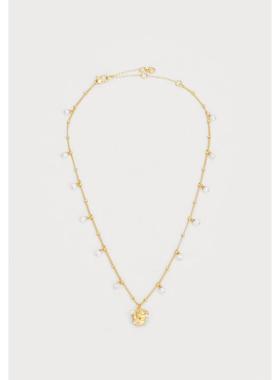 代购kate spade NEW YORK女士项链优雅简约精致时尚金色透明珍珠