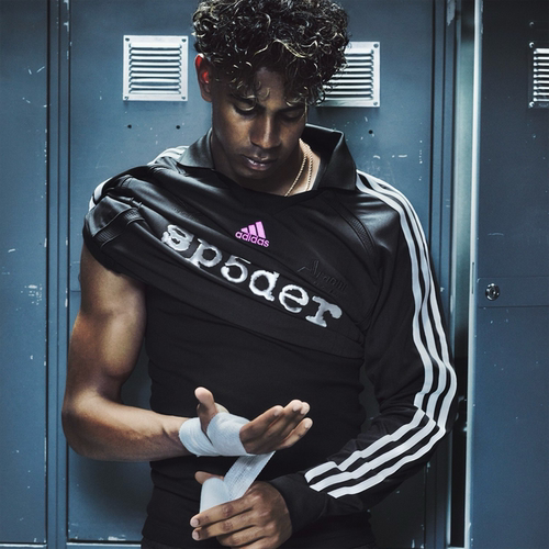 代购ADIDAS X SP5DER阿迪达斯街头品牌联名款logo刺绣球衣印花T恤