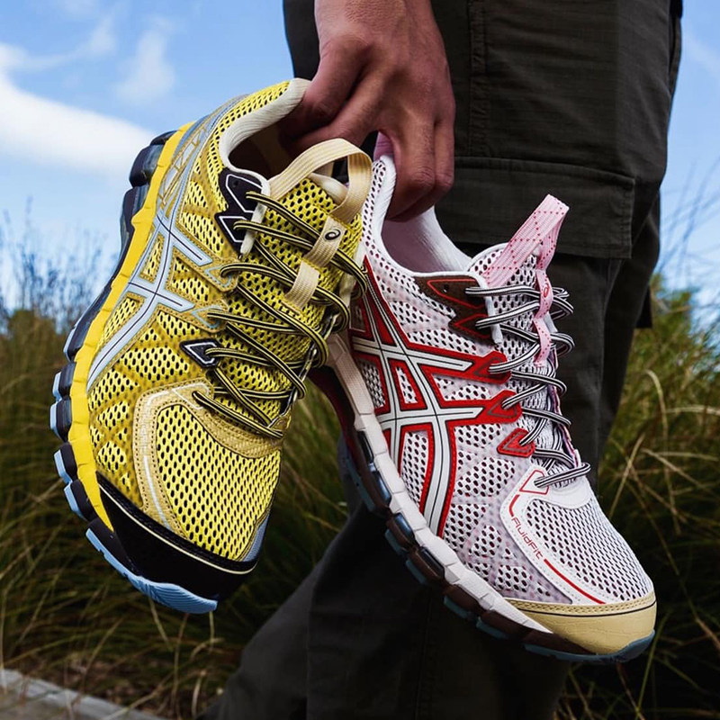 代购Kiko x Asics UB9-S GEL-KAYANO 20亚瑟士联名款黄粉拼色跑鞋