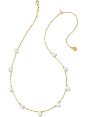 代购Kendra Scott女士珍珠项链优雅简约精致轻盈金色淡水珍珠