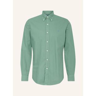 后背微翘立领窄背褶扣式 定制版 衬衫 口棉 袖 ralph polo lauren男装