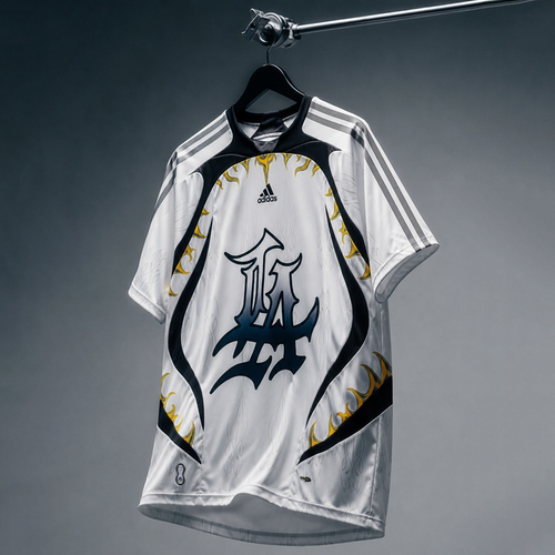 代购ADIDAS X MENACE JERSEY阿迪达斯联名洛杉矶文化太阳印花T恤