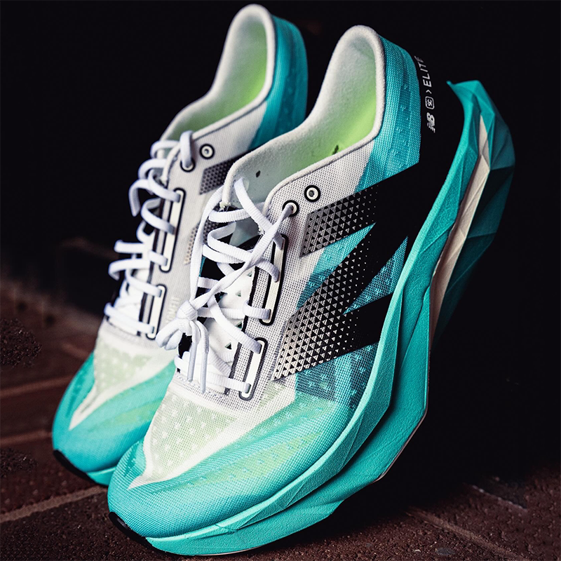 代购NEW BALANCE Elite v4翡翠蓝白拼色男女马拉松运动鞋碳板跑鞋图片
