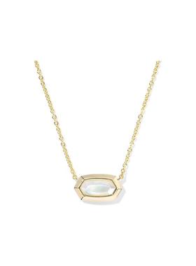 代购Kendra Scott女士项链简约精致优雅百搭六边形金色石质吊坠