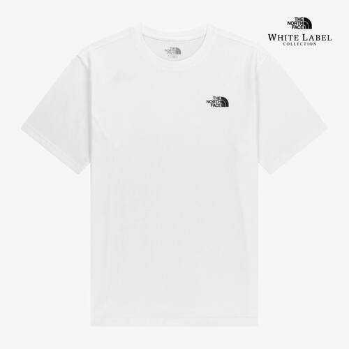 海外代购THE NORTH FACE/北面男士运动T恤白色圆领日常运动