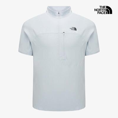 海外代购THE NORTH FACE/北面男士运动T恤半拉链立领跑步健身