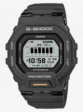 代购G-SHOCK男女腕表蓝牙计时闹钟背光黑色树脂防水防震运动健身