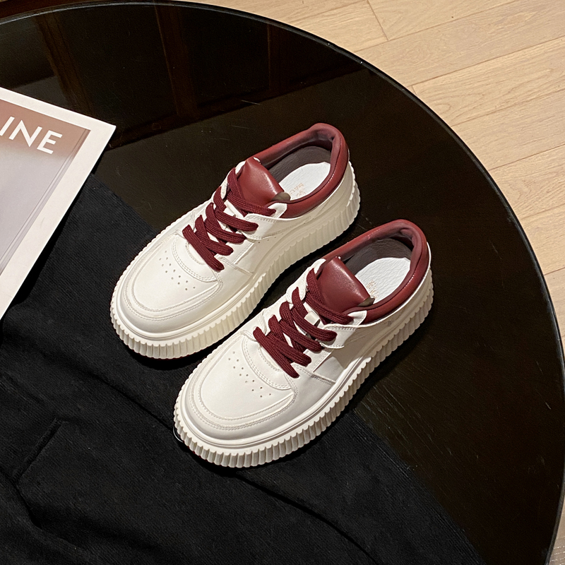 猫本喵增高厚底轻便舒适小白鞋