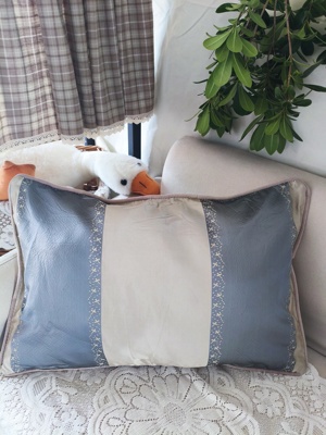 S3欧式美式高端刺绣抱枕套客厅沙发床头飘窗样板房靠垫套（不含芯