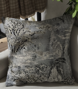 7各种复古棉麻山水画巴黎塔抱枕套客厅沙发飘窗居家45*45（不含芯