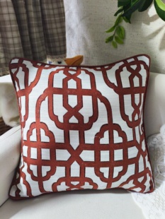 2高精密现代简约时尚抱枕套客厅沙发办公室爱玛橙系45*45不含芯