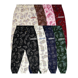 GRAF原创品牌ProjectPaisley2.0腰果花插画满版印花宽松卫裤长裤