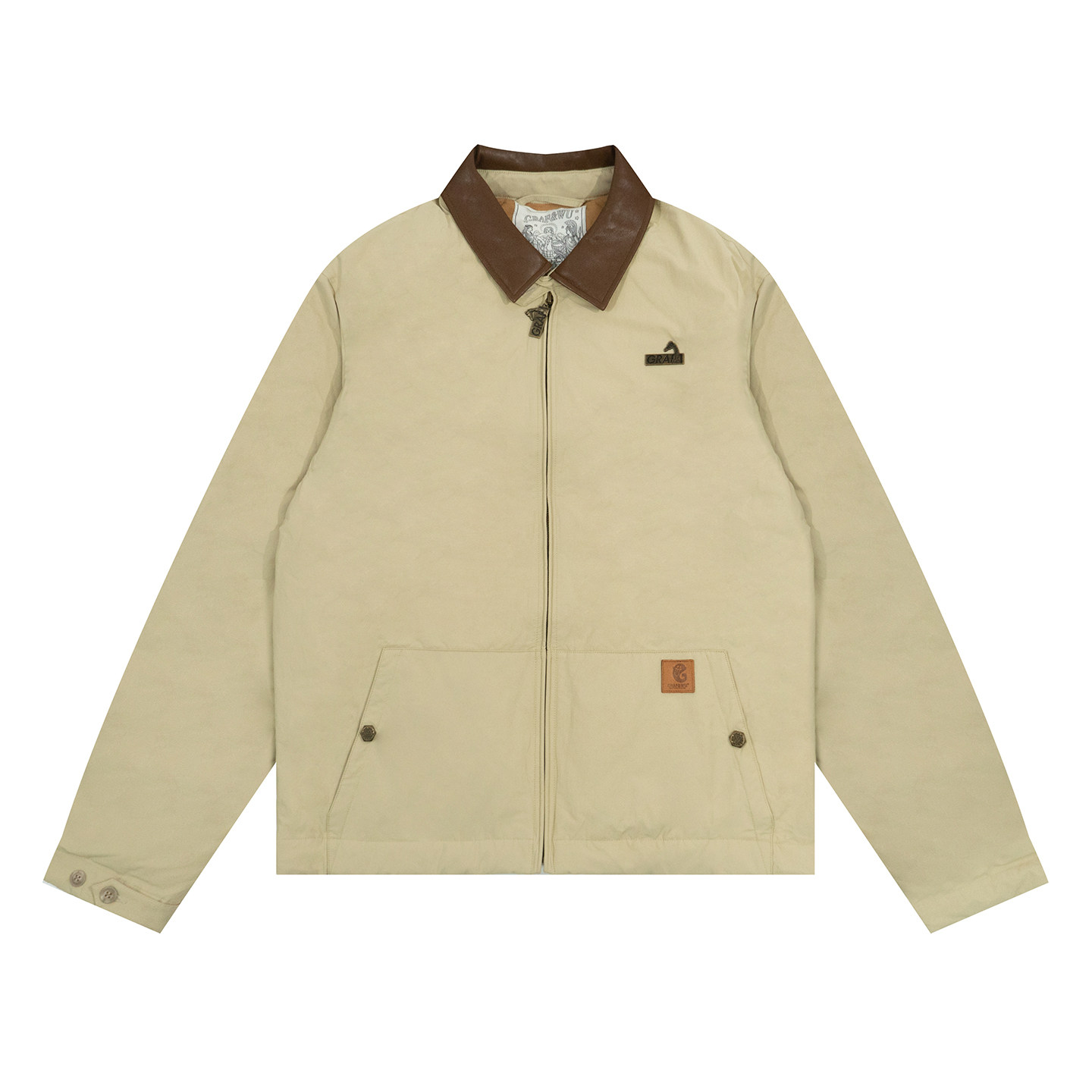 GRAF原创品牌【TheRemix】面料混音系列真皮领90国标夹克款羽绒服