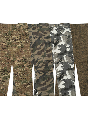 GRAF原创品牌【Camo】手工刺子破坏水洗M65迷彩豹纹Cargo工装长裤