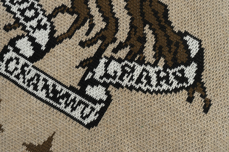 GRAF 오리지널 브랜드 [TOWERING TREE] SAVAGE GROWTH AMERICAN LETTERS 울 블렌드 니트 지퍼 후디