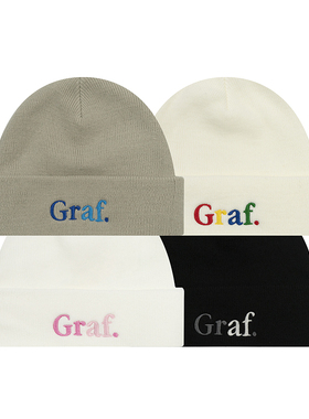 GRAF原创品牌【春季色调】Graf.刺绣彩色美式针织短款线帽冷帽