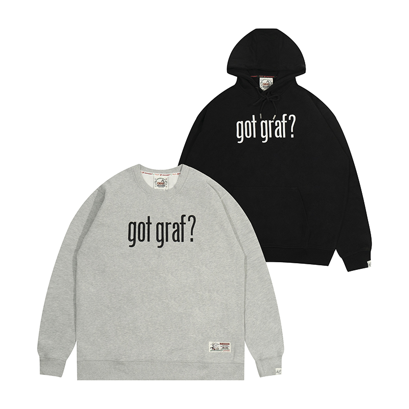 恶搞牛奶GotGraf简约帽衫卫衣