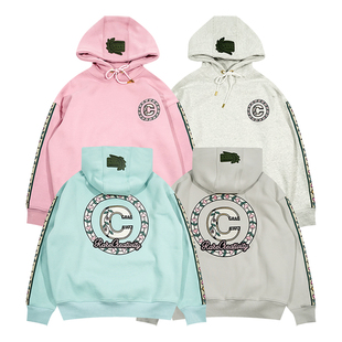 GRAF原创品牌插画著作Copyrights织带刺绣植物加绒帽衫卫衣