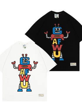 GRAF原创品牌【25Vol.2】大号G器人字母组成发泡印花美式短袖T恤