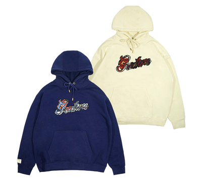 贴布刺绣GRAF&WU字母帽衫