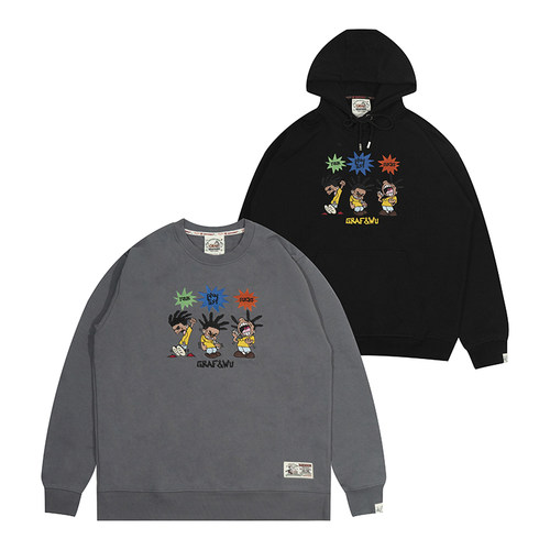 爆炸歌单GRAF小孩帽衫卫衣