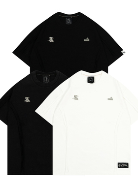 GRAF原创品牌【硬汉五金】AK47天使长颈鹿金属标水洗切割重磅短袖