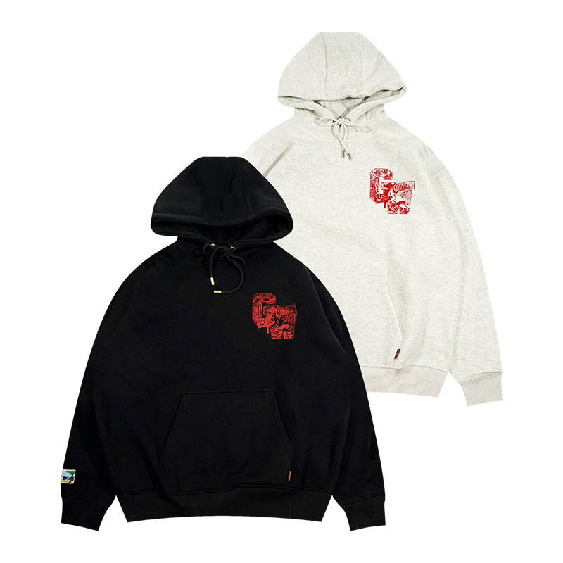 GRAF&WU中国窗花加绒帽衫