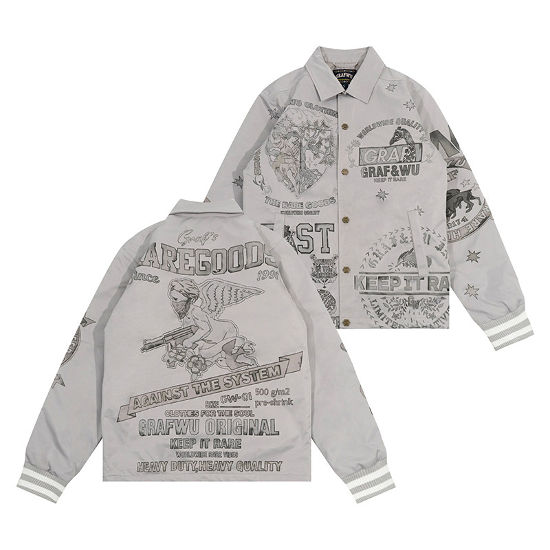 原创教练夹克做旧夹克GRAF&WU
