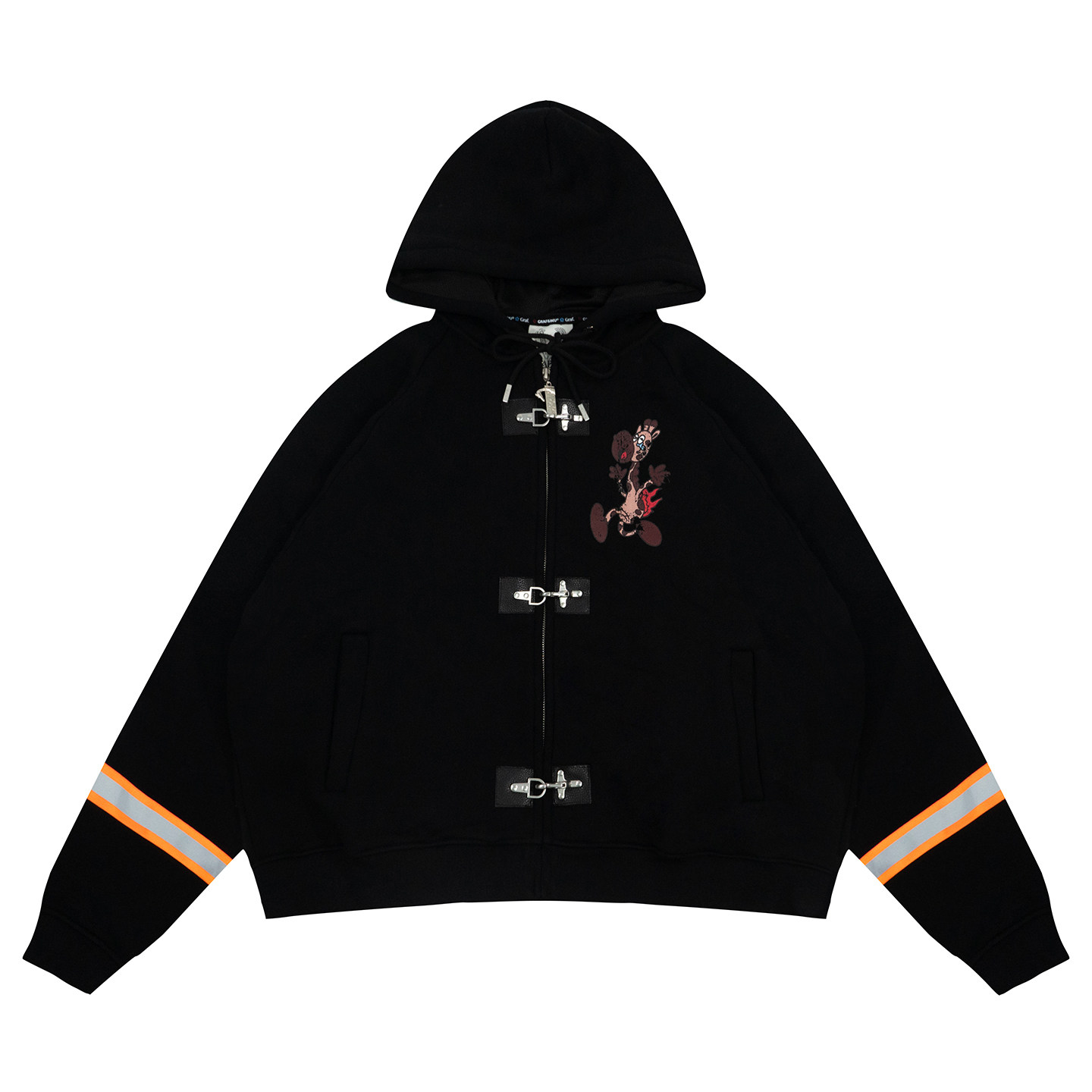 GRAF原创品牌【TheRemix】面料混音系列消防着火小鹿龙虾扣帽衫