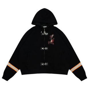 GRAF原创品牌【TheRemix】面料混音系列消防着火小鹿龙虾扣帽衫