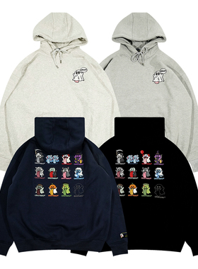 GRAF原创品牌【温变】惊悚吸血鬼女巫狼人可爱鬼刺绣加绒卫衣帽衫