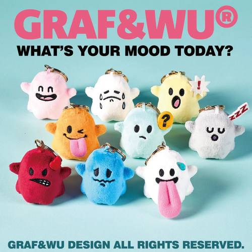 GRAF原创品牌【迷你版】今天什么心情mood可爱鬼毛绒玩偶钥匙扣