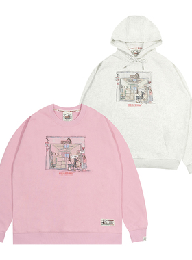 GRAF原创品牌【24Vol.1】杜宾问可爱鬼店门口的故事2毛圈帽衫卫衣