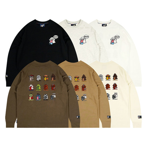 GRAF&WU十二个可爱鬼刺绣厚长袖