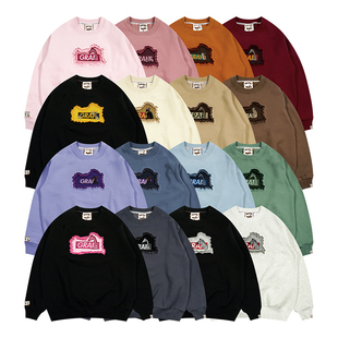 GRAF原创品牌Classic经典系列侵蚀2.0裂开立体休闲加绒圆领卫衣