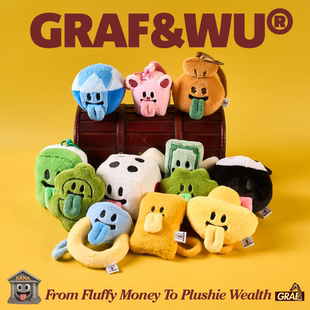 GRAF原创品牌【PlushieWealth】可爱财富来财金元宝毛绒潮流包挂