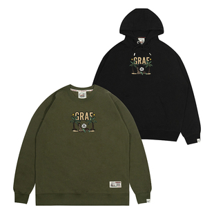 卫衣 NIceSlow龟鹿赛跑椰树沙滩抓绒帽衫 GRAF原创品牌 24Vol.2