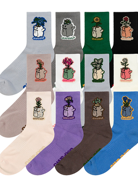 GRAF原创品牌【FlowerShop】BooGhost可爱鬼2.0花卉滑板运动棉袜