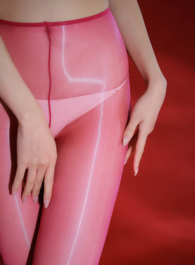 「果冻甜心」黑色丝袜极光油光性感情调趣味油亮超薄0d无缝马油袜