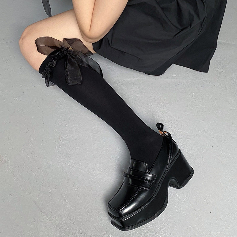 日系甜美少女Lolita丝带花边蝴蝶结小腿袜JK学生袜子天鹅绒中筒袜,女士内衣/男士内衣/家居服,连裤袜/打底袜,淘宝优惠券,粉丝福利购,淘宝优惠卷