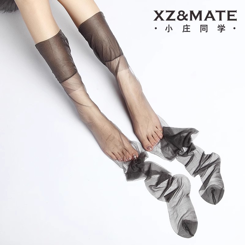 超薄长筒袜欧美复古黑丝袜