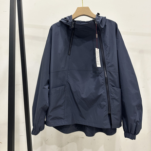 2026春季新款时尚韩版连帽双拉链宽松休闲扩版高锋衣外套潮26001