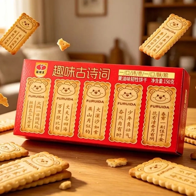 唐诗黄油薄脆饼干小熊奖励学生