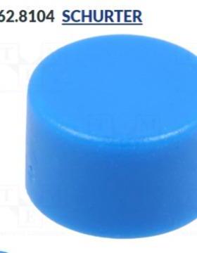 SCHURTER 0862.8104 按钮; 10.75mm; 圆形; 蓝色;1241.16