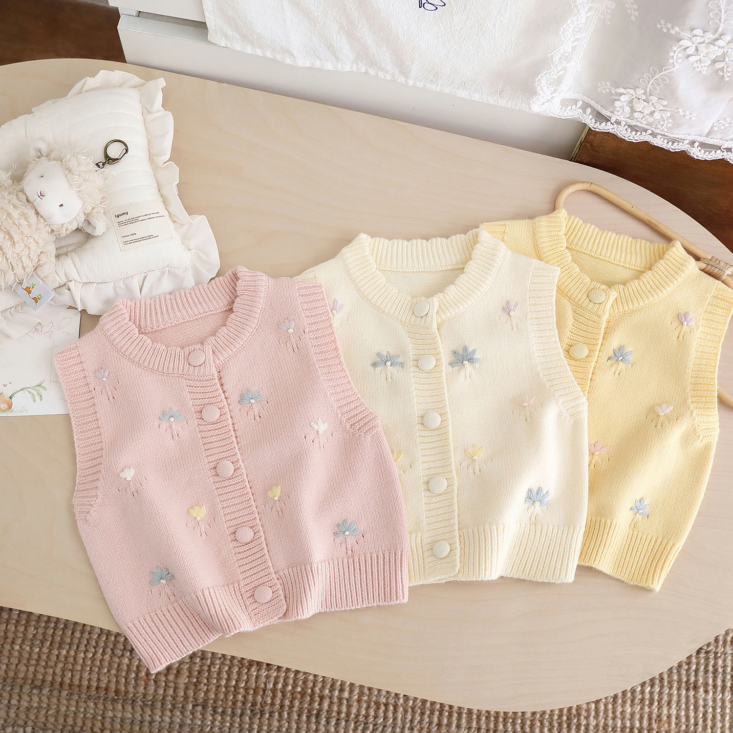 女童甜美背心毛衣外穿马甲