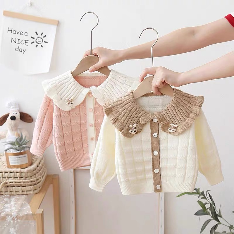 女童开衫毛衣外搭宝宝针织衫外套