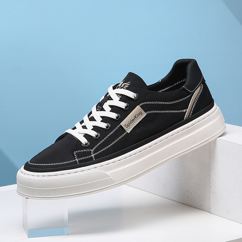 蛛蜘王男鞋旗舰店官方蜘蛛网知蛛王知珠王透气国潮帆布鞋知朱板鞋